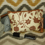Trousse ethnique d'appoint en tissus imprimé Feuilles